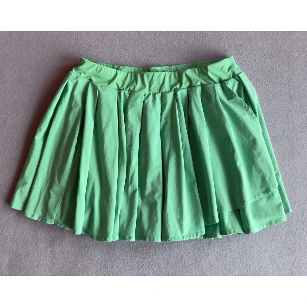 Outdoor Voices Court Skort Mint Green Pleated Athletic Tennis/Golf Skirt Size XL